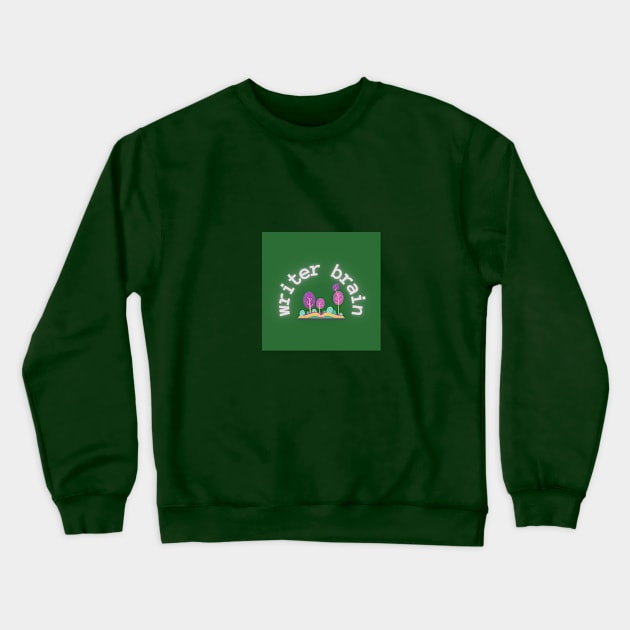 Writer Brain Crewneck Sweatshirt by livmilano